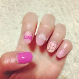 バレンタインネイル