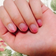 「ピンクグラデ」第5回ネイルアートコンテスト「ピンクを使ったバレンタインアート」で豪華プレゼントの投稿画像