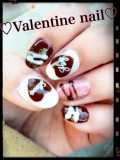 バレンタインネイル