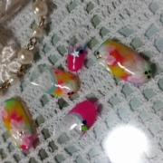 「華やかフラワー」&hearts;ラソプロカラージェル5色で素敵な春ネイルを作ってくれるモニター5名様大募集&hearts;の投稿画像