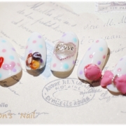 「パステルドットネイル」&hearts;ラソプロカラージェル5色で素敵な春ネイルを作ってくれるモニター5名様大募集&hearts;の投稿画像