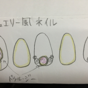 「ジュエリー風ネイル」やってみたいネイルの下書きイラスト大募集★ラソプロカラージェル5色プレゼントの投稿画像