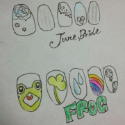 「６月イメージネイル」やってみたいネイルの下書きイラスト大募集★ラソプロカラージェル5色プレゼントの投稿画像