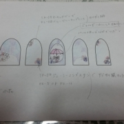 「１、紫陽花･２、トロピカル･３、蓮の花」やってみたいネイルの下書きイラスト大募集★ラソプロカラージェル5色プレゼントの投稿画像