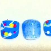 「夏祭りネイル」フットネイルコンテスト★カラージェル40色を2名様にプレゼントの投稿画像