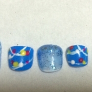 「夏祭りネイル」フットネイルコンテスト★カラージェル40色を2名様にプレゼントの投稿画像