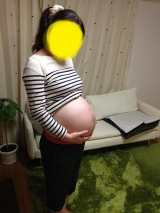 口コミ：37w6d 今のお腹の大きさの画像（5枚目）
