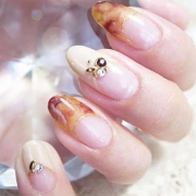 「秋と言えばべっ甲柄」食欲の秋ネイルコンテスト★流行のマットネイルが出来るマットジェル5名様プレゼントの投稿画像