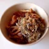 「キノコと牛筋佃煮風にねこぶまんまをプラスして」の画像（1枚目）