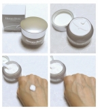 「ハーブの香りが心地良いクリームです☆じんわりと、肌をラッピングするようなつけ心地で、ケア後は、べとつかず、さらりとしていているのに、しっとり、ふわふわで、肌にしっかり浸透しているのがわかります！たっぷり塗って、バスタイムにスチームパックをすると、肌がふっくらよみがえります！」の画像（1枚目）