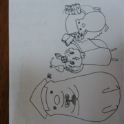 「仲良しトレーニング仲間」4000円の商品券が当たるLINEスタンプポーズ画像募集の投稿画像