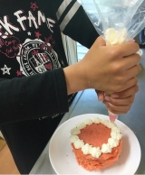 口コミ：レンジで簡単☆母の日ケーキの画像（5枚目）