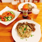 「和風しょうゆドレッシングでチャーハン！」の画像（1枚目）