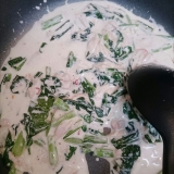 口コミ：【うちごはん】味付け簡単！ピリ辛ツナと小松菜のクリームパスタの画像（2枚目）