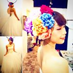 お花ステキ♡ヘアメイクすてき♡ドレスステキ♡#ウエディングドレス#ブライダルモデル#名古屋#栄#テレビ塔#真水素フェイスマスク#美白#水素#moniplaのInstagram画像