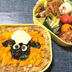 昨日はお義父さんへのおかずを届けに行く日だったので、1食分はお弁当に。1人で食べるから、目でも楽しめるように作るようにしてるんだけど、今回はキャンペーン応募も兼ねて、ひつじのショーン弁当に。お年寄り向&hellip;のInstagram画像