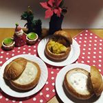 #パンdeパーティー  #monipla モニプラファンブログのモニターに当選🎊ホムパリさまからブレッドボール＆スープが到着。とってもお手軽ですごく美味しい❤クラムチャウダーは割とあっさりめの優し&hellip;のInstagram画像