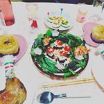 ピンクを基調に暖かみのある食卓にしたいです(^^) 家族団欒のだいじなひととき！#勝手にルノーブル40周年祭り #想いを伝えるピンクの食卓 #どんなときも賢者と #ルフォンゴハ&hellip;のInstagram画像