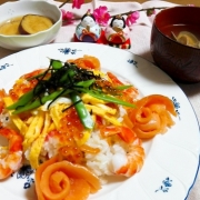 「美味しい寝！快眠ちらし寿司」【美味しい寝！快眠レシピコンテスト】の投稿画像