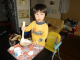 バナナケーキを作りました。