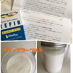 ケフィアヨーグルトー！！！モニター当たって早速作ってみた✨牛乳と、混ぜて室温で放置だから、楽チン😘酸味少なくて食べやすい👌１か月チャレンジ始めてから毎日ヨーグルト買ってたからこ&hellip;のInstagram画像