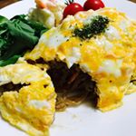**そば飯風に作ってみた！麺は、ヘルシーにこんにゃく麺！オムそば飯！！ 昨日からひとてまい使い始めました♡**#ひとてまい #おうちごはん #kenkoucorp #料理 &hellip;のInstagram画像