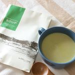 ピエトロの宮崎県産枝豆と豆乳の冷製ポタージュ。食欲のない時にも栄養たっぷりで美味しく頂けます！#pietro_19801209 #ピエトロ #新商品 #ポタージュ #豆乳ポタージュ #moni&hellip;のInstagram画像