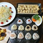 モニプラファンブログ様より、ののじ株式会社様の『手のり香味おろし』を頂きました(*･&omega;･)♪＊☆豚たま天☆だし巻き玉子☆ミモザサラダ☆おにぎり5種☆さつまいもチップス＊&hellip;のInstagram画像