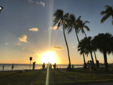 ハワイの夕日