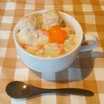 無調整豆乳でシチューを作ったらあっさりしていて食べやすかったです！これからもシチューは豆乳でヘルシーに作れたらいいなー🎶 #PR #マルサンアイ株式会社 #マルサン #マルサンオーガニック豆乳 #マ&hellip;のInstagram画像