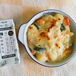 シチューをアレンジしてドリアに🙆チーズとの相性もバッチリ！マルサンさんのオーガニック豆乳は癖がないからどんな料理にも万能です！💕#PR #マルサンアイ株式会社 #マルサン #マルサンオーガニック豆乳&hellip;のInstagram画像