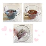 .「ほんわかさん」💓というハーブティーをいただきました☕️.なんと、ブルーからピンクにゆ〜っくりと時間をかけて変わって行くんです☺💕最後にいつもの茶色！になります🙆💡.変化&hellip;のInstagram画像