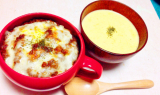 カレードリアとコーンポタージュ
