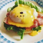 *ぽむぽむエッグベネディクトのとろーりシーン😋*ちょっとかわいそう💦*今日見極めで14日に卒検🚗💨免許までもう少し頑張ります！*#クッキングラム#インスタグラマー#デリ&hellip;のInstagram画像