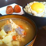 ザ・朝ごはんの気分だったので😋#豚汁 #納豆ご飯 #粗食 #梅干し #朝食 #フォアグラ化計画 #フォアグラマー #納豆 #定食 #和食 #味噌汁 #お味噌汁 #朝ごはん #朝ご飯 #あさごは&hellip;のInstagram画像
