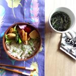 お昼ごはん🥣お弁当🍱⚪︎筍のおかか煮⚪︎ミニがんもの含め煮⚪︎アスパラ塩胡椒炒め⚪︎甘辛手羽中⚪︎ミニトマト⚪︎厚焼き玉子⚪︎豆ごはん⚪︎ネギ塩スープ 『今日は&hellip;のInstagram画像