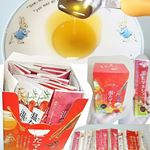 #温たマンシェ を飲んでいます🌼トロミのある液体で、個包装でそのまま飲めます(*&acute;&omega;｀*)💕 ジンジャー、ハチミツ、リンゴの味に生薬が感じられます🍎🐝 私はけっこう好きなお味(*^^*)苦&hellip;のInstagram画像