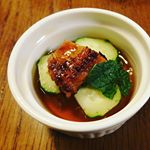 #鎌田醤油 #だし醤油  #monipla  #鎌田醤油のファンサイト参加中  #おうちごはん  #おもてなし  #鰻  #きゅうり  #煮こごり  風  #だし醤油#ゼリー  にしてみた  #夏&hellip;のInstagram画像