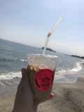江ノ島とカフェラテ