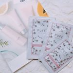 ♡PUFEのサンプル♡ ..＊クレンジングは濡れた手でも使えて、強くこすらなくてもメイクが落とせるので使い心地がよく、肌がつっぱらない♪吸着型ヒアルロン酸とクッション効果で負担をかけずにお&hellip;のInstagram画像
