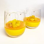 ..マンゴープリン🧡💛.@kyoritsu_kitchen 様のマンゴープリンが作れるセットとドライマンゴーで作ってみました👩&zwj;🍳💕.我ながら美味しくできて感動💕😋&hellip;のInstagram画像