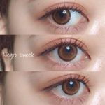 【 カラコンレポ 👀&hearts;️ 】．🖇Allegro 2week  アルトブラウン．1枚目は加工あり、2枚目は裸眼との比較、3枚目はレンズについて、4枚目は無加工です。．&hellip;のInstagram画像