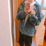 *オーバーサイズジージャン♡152センチの私でもめっちゃ大きい訳じゃなくオシャレに着こなせてると思ってます(><)笑これからどんどん着ていこう♡#andj #monipla #&hellip;のInstagram画像