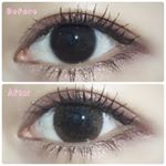 目のアップごめんなさい🙏.#flowereyesgirly #ピアニーブラウン をお試ししました☺️.色素薄い人に見える〜❤️ちょっと橋本環奈ちゃんの目の色系で嬉しい🤤❤️&hellip;のInstagram画像