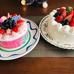 今日は、２つケーキを作ったよ🎂💕＊出来は上々でした☺️✨クリスマスパーティーも盛り上がったし、今日の任務は完了です！笑＊#共立食品 #手作りスイーツでクリスマス #monipla &hellip;のInstagram画像