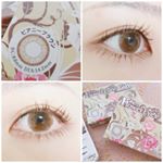 カラコンレポ👀フラワーアイズガーリーを装着！DIA:14.2mmの度あり。色はピアニーブラウンです🌷.ちなみにフラワーアイズは①1か月使用・度なし2枚入り(DIA:14.5&hellip;のInstagram画像