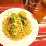 玉露園のこんぶ茶でパスタ！　味付けは塩コショウと、こんぶ茶のみ！　和風になると思ったけどレモンしぼっても、合う！　#玉露園 #お徳用こんぶ茶 #昆布茶 #こんぶ茶 #monipla #gy&hellip;のInstagram画像