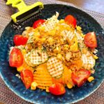 **ののじ様 @nonoji.official  よりワッフルピーラーを頂きました😆*お料理が得意ではないのでインスタに載せるのも恐縮ですが、今日はサラダに使ってみました🥗*縦&hellip;のInstagram画像