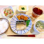 🍀おうちごはん🍀*＊鯖の塩焼き＊かぼちゃの煮物＊とろろ＊切り干し大根の煮物＊卵とちぢみほうれん草の味噌汁＊ごはん*@nihonshokuhin 様よりだしの素のモニ&hellip;のInstagram画像