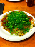 ねぎだく！大満足のお好み焼き！